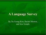 A Language Survey Powerpoint